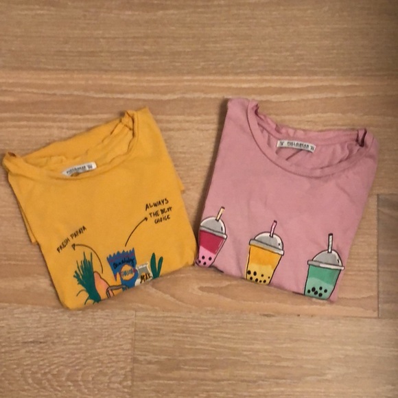 Pull&Bear Graphic Tee Shirt ice cream print. Always better with good company. S - Picture 4 of 6